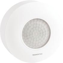 Sensor De Presença 360 De Sobrepor Em Teto Tramontina Bivolt Com Fotocélula Branco Tramontina