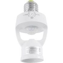 Sensor De Presença 360 Soquete E27 Tramontina Bivolt Com Fotocélula Branco Sensor De Presença 360 Soquete E27 Tramontina Bivolt Com Fotocélula Branco