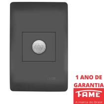 Sensor de Presença Bivolt Com Placa Habitat Black FAME