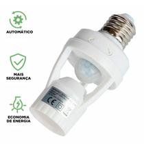 Sensor De Presença Bocal Suporte Para Lâmpada Movimento 360º