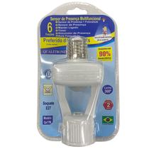 Sensor De Presença Com Fotocélula Para Lâmpada Soquete E27 Qualitronix Azul