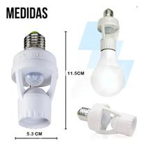 Sensor De Presença Com Soquete E27 Lâmpada 360 Fotocélula Inteligente Economia De Energia