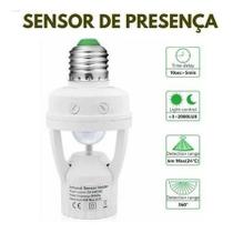 Sensor de Presença E27 Bivolt Alta Performance Não Ativa com Pequenos Insetos Precisão no Giro