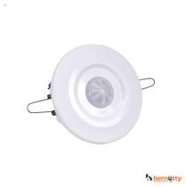 Sensor de Presença Embutir Teto 8m de Alcance Ângulo de 360 Bivolt MPT-40EF Com Fotocélula