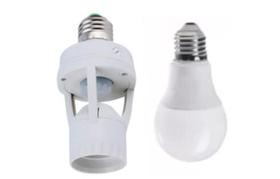 Sensor de presença fotocélula soquete E27 + lâmpada LED