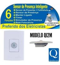 Sensor De Presença Inteligente Embutir Multifuncional Qi2m Qualitronix