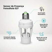 Sensor de Presença para Bocal Comum E27 Bivolt Automático Praticidade Para Sua Casa Ou Escritório Sensor de Presença para Bocal Comum E27 Bivolt Automático Praticidade Para Sua Casa Ou Escritório