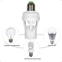 Sensor De Presença Para Lâmpada Soquete E27 Sem Fio 360 Fotocélula Automático Bivolt