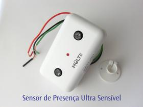 Sensor de Presença para Lâmpadas Refletores Modelo Ultrassônico Alta Sensibilidade Sensor de Presença para Lâmpadas Refletores Modelo Ultrassônico Alta Sensibilidade