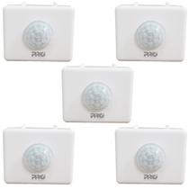 Sensor de Presença Proeletronic Sobrepor Parede 360 - 5 uni