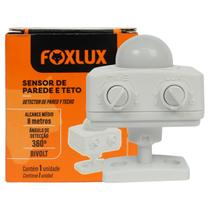 Sensor de Presença Sobrepor Bivolt para Parede/Teto Foxlux