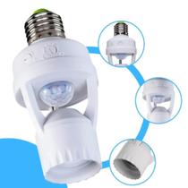 Sensor de Presença Soquete com Fotocélula e Interruptor de Movimento