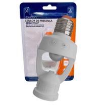 Sensor de Presença Soquete E27 Ajuste Manual SPT0E27 Exatron