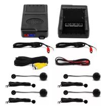 Sensor De Ré 4 Sensores Preto Estacionamento Display Led Kit Sensor De Ré 4 Sensores Preto Estacionamento Display Led Kit