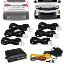 Sensor de Ré 6 Pontos Branco KX3 para Multimídia Android Universal