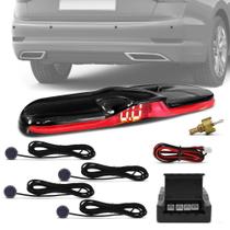 Sensor de Ré Chevrolet Onix Estacionamento 4 Pontos Display Led KX3 Universal Black Piano Slim