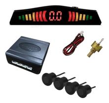 Sensor de Ré Emborrachado Kx3 Eco 4 Pontos P/ Carros Preto