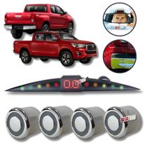 Sensor De Ré Estacionamento Cromado Emborrachado Hilux 21 22