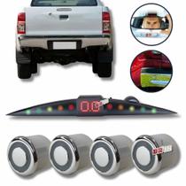 Sensor De Ré Estacionamento Cromado Emborrachado - Pick Up Caminhonete UNIVERSAL