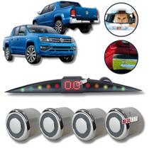 Sensor De Ré Estacionamento Cromado Emborrachado Vw Amarok