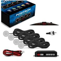 Sensor De Ré Estacionamento Pósitron 4 Pontos Prata