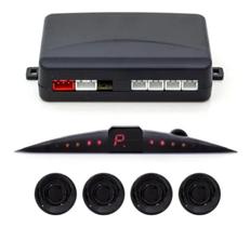 Sensor De Ré Estacionamento Pósitron 4 Pontos Preto