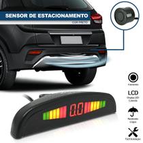Sensor de Ré Estacionamento Preto Aviso Sonoro Chevrolet Agile 2010 2011 2012 2013 2014 2015 2016