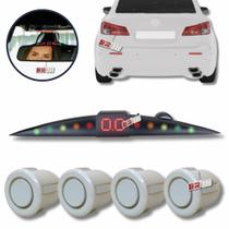 Sensor de Ré Estacionamento Prime Visor Slim Branco