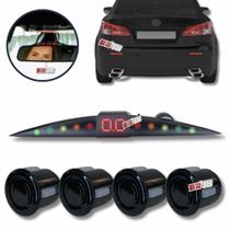 Sensor de Ré Estacionamento Prime Visor Slim Preto Brilhante