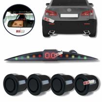 Sensor de Ré Estacionamento Prime Visor Slim Preto Fosco