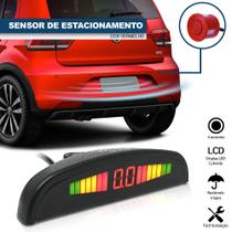 Sensor de Ré Estacionamento Vermelho Aviso Sonoro Chevrolet Cobalt 2011 2012 2013 2014
