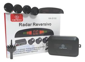 Sensor de Ré Para Carro Com 4 Sensores Completo 0.1M 1.5M Preto
