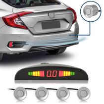 Sensor de Ré Prata Prateado Peugeot 306 Estacionamento Diâmetro 2,5cm Furo 2,2cm