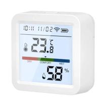 Sensor De Temperatura E Umidade Para Casa Inteligente Com LCD Retroiluminado, Compatível Com Google Sensor De Temperatura E Umidade Para Casa Inteligente Com LCD Retroiluminado, Compatível Com Google