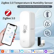 Sensor De Temperatura E Umidade Para Casa Inteligente Tuya Zigbee Com Monitoramento Remoto via APP,