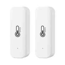 Sensor De Temperatura E Umidade Para Casa Inteligente Tuya Zigbee WiFi Compatível Com Alexa E Google