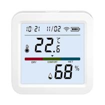 Sensor De Temperatura E Umidade Para Casa Inteligente Tuya Zigbee WiFi Compatível Com Alexa E Google