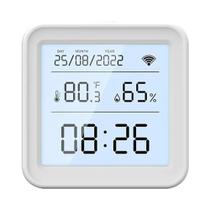 Sensor De Temperatura E Umidade WiFi Inteligente Com Luz De Fundo, Higrômetro E Termômetro,