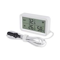 Sensor De Temperatura E Umidade WiFi Inteligente Com Tela LCD Termômetro Tuya Com Sonda Externa Sensor De Temperatura E Umidade WiFi Inteligente Com Tela LCD Termômetro Tuya Com Sonda Externa