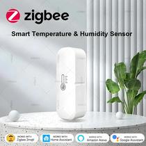 Sensor De Temperatura E Umidade Zigbee 3.0 Para Casa Inteligente, Controle Por Voz, Higrômetro