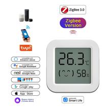 Sensor De Temperatura E Umidade Zigbee Para Casa Inteligente, Tela LCD, Funciona Com O Aplicativo