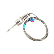 Sensor De Temperatura RTD PT100 Com Rosca NPT De 1/2 Polegada, Sonda Com Cabo De 2 Metros,