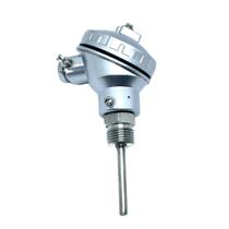 Sensor de Temperatura Termopar PT100 3 Fios Haste Inox 6 x 130 mm Com Cabeçote Rosca BSP 1/2