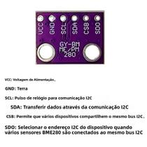 Sensor De Temperatura, Umidade E Pressão BME280 3.3V Módulo IIC I2C