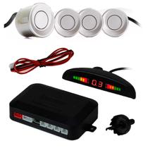Sensor Estacionamento 4 Pontos 18MM Aviso Sonoro Display LED Universal
