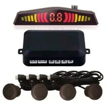 Sensor Estacionamento 4 Sensores Emborrachado Preto 20mm