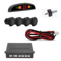 Sensor Estacionamento C/ Display LED Preto Emborrachado 18mm