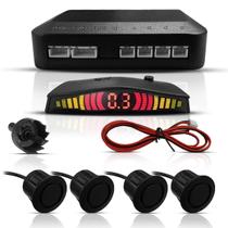 Sensor Estacionamento Emborrachado Parachoque Ferro Cromado