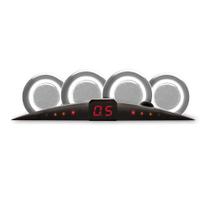 Sensor Estacionamento Ré 4 Sensores Display Positron Preto Prata Branco