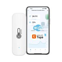 Sensor Inteligente De Umidade E Temperatura WiFi Tuya APP Monitor Remoto Funciona Com Alexa